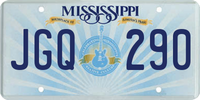 MS license plate JGQ290