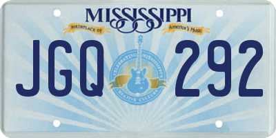 MS license plate JGQ292