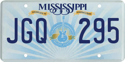 MS license plate JGQ295