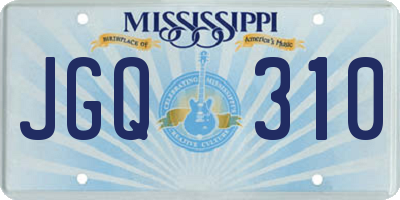 MS license plate JGQ310