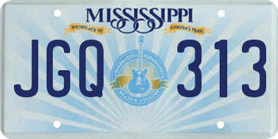 MS license plate JGQ313