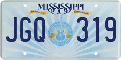 MS license plate JGQ319