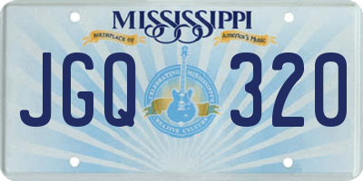 MS license plate JGQ320