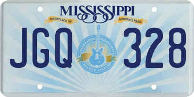 MS license plate JGQ328