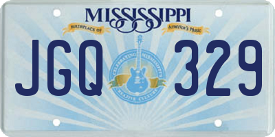 MS license plate JGQ329