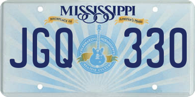 MS license plate JGQ330