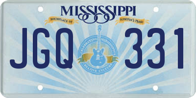 MS license plate JGQ331