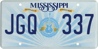 MS license plate JGQ337