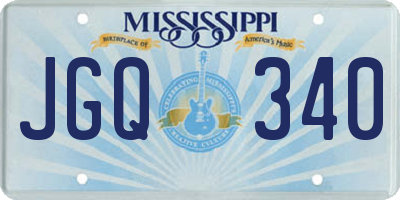MS license plate JGQ340