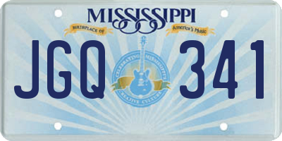 MS license plate JGQ341