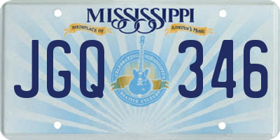 MS license plate JGQ346
