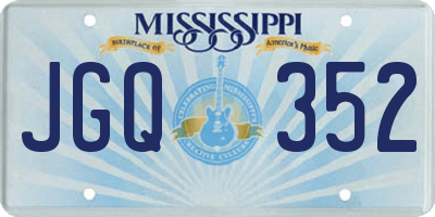 MS license plate JGQ352