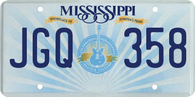MS license plate JGQ358