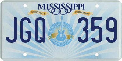 MS license plate JGQ359