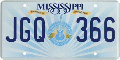 MS license plate JGQ366