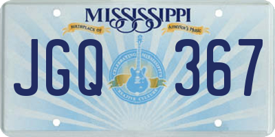 MS license plate JGQ367