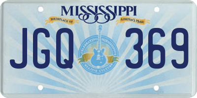 MS license plate JGQ369