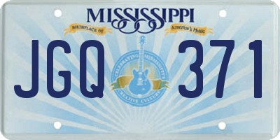 MS license plate JGQ371