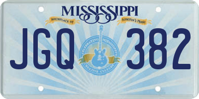 MS license plate JGQ382