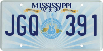 MS license plate JGQ391