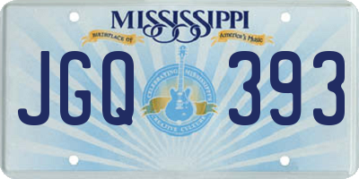 MS license plate JGQ393