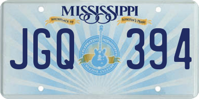 MS license plate JGQ394