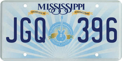 MS license plate JGQ396