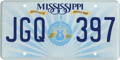 MS license plate JGQ397