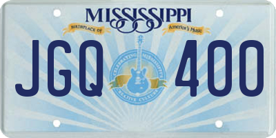 MS license plate JGQ400