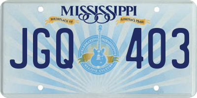 MS license plate JGQ403