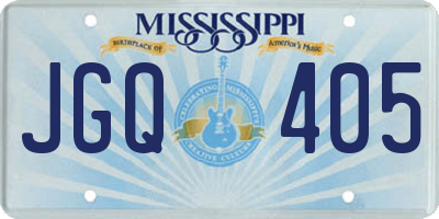 MS license plate JGQ405