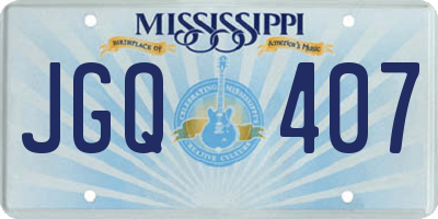 MS license plate JGQ407