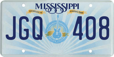 MS license plate JGQ408