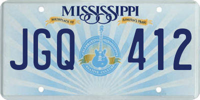 MS license plate JGQ412