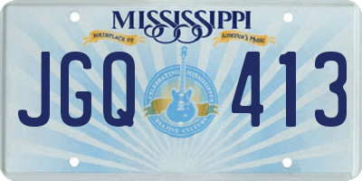 MS license plate JGQ413