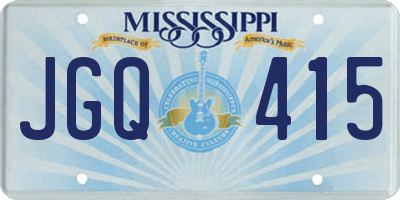 MS license plate JGQ415