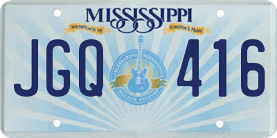 MS license plate JGQ416