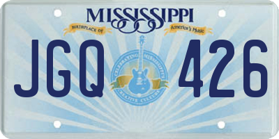 MS license plate JGQ426