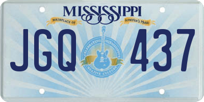 MS license plate JGQ437
