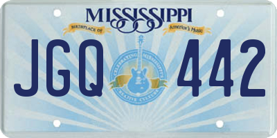 MS license plate JGQ442