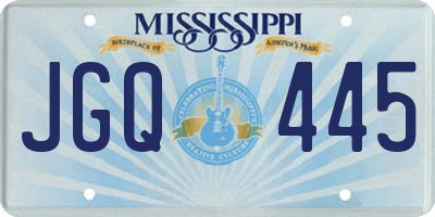 MS license plate JGQ445