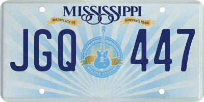 MS license plate JGQ447
