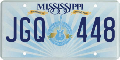 MS license plate JGQ448