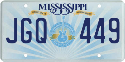 MS license plate JGQ449