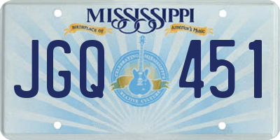 MS license plate JGQ451