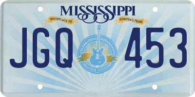 MS license plate JGQ453