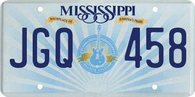 MS license plate JGQ458
