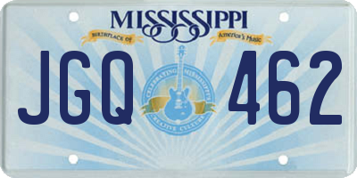 MS license plate JGQ462