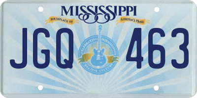 MS license plate JGQ463