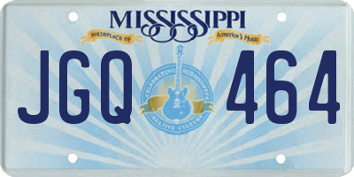 MS license plate JGQ464
